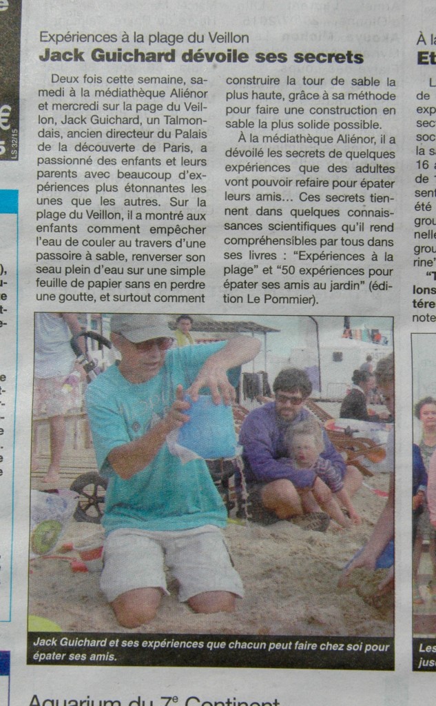 journal des sables 6 aout 2015 jack plage